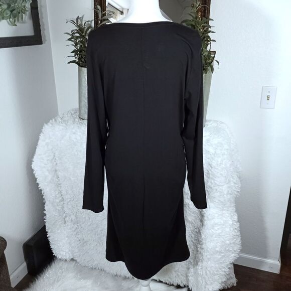 GREAT EXPECTATIONS BLACK LONG SLEEVE T-SHIRT MATERNITY DRESS SZ.XL NWT - Picture 6 of 10